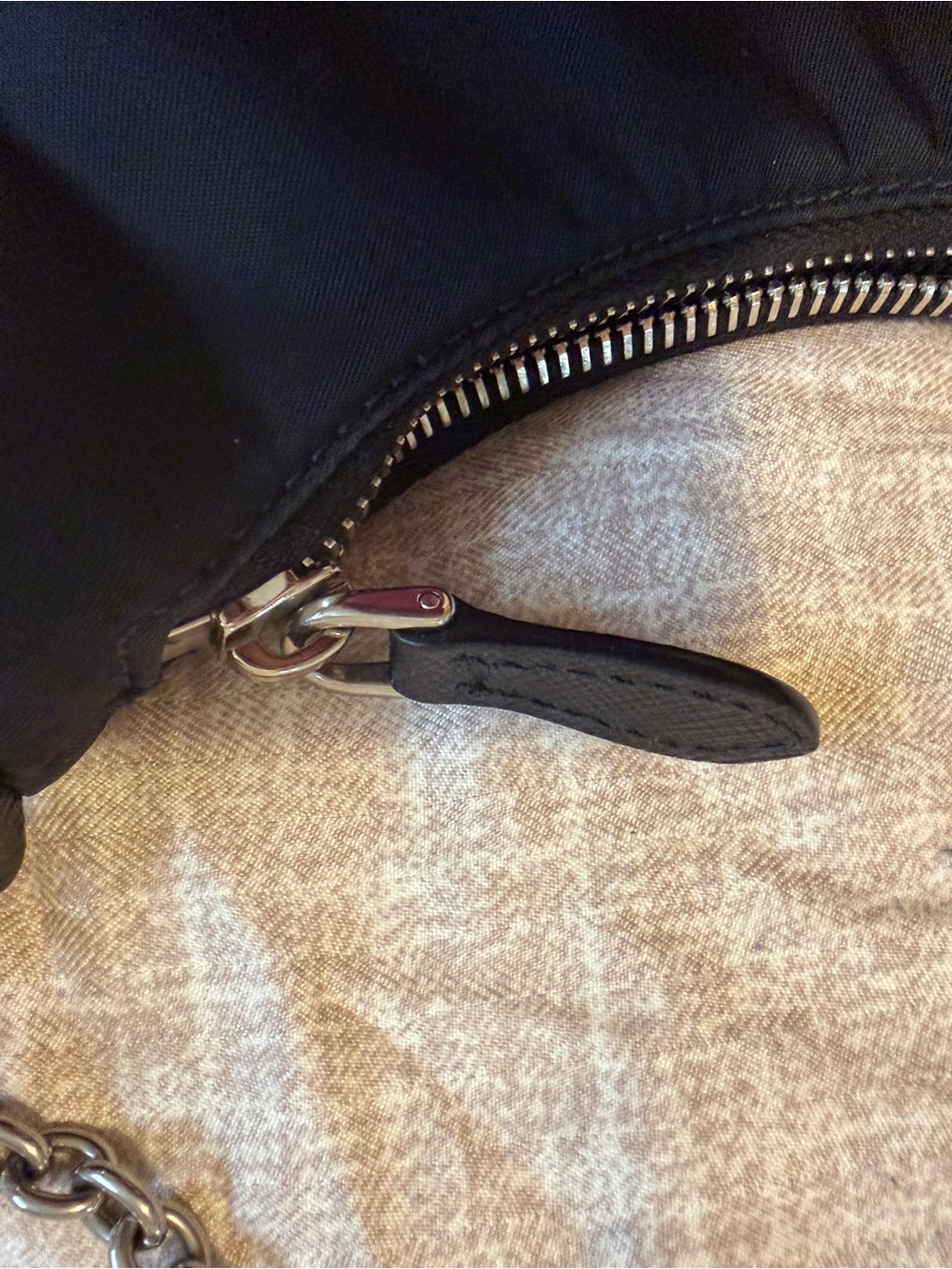 Prada Black Nylon Crossbody Bag with Chain Detail - Picture 5 of 12